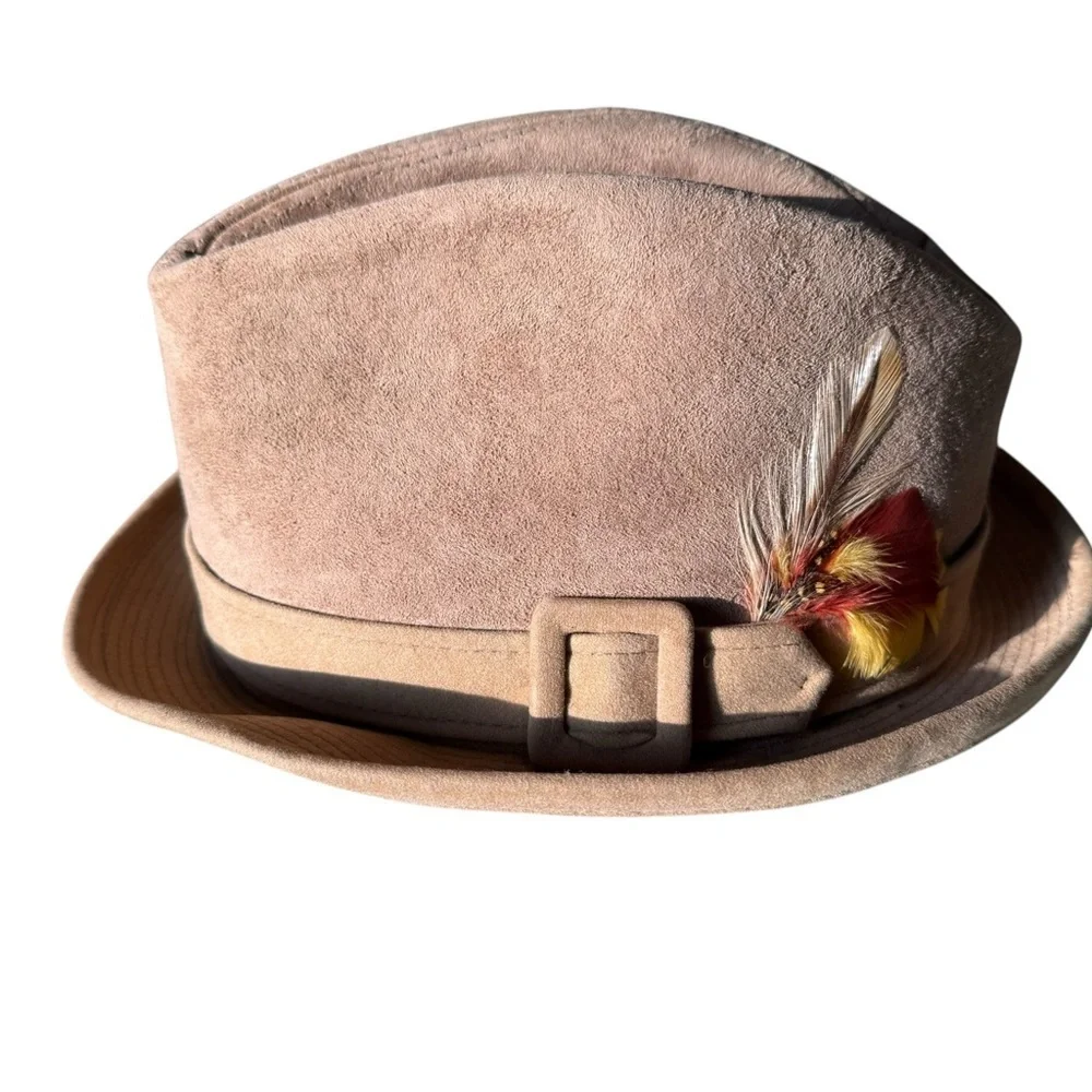 Stylish Tan Suede Hat